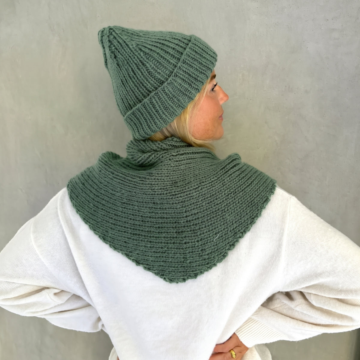 Strick-Set Anfänger MIRELLA Dreiecksschal + Mütze (inkl. Strickanleitung)