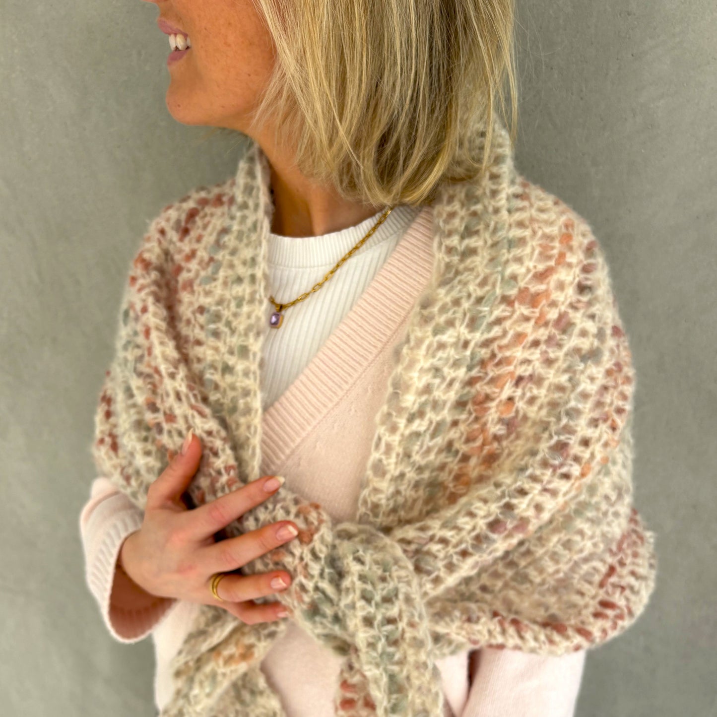 Häkel-Set ALPACA leopard leichtes Dreieckstuch (inkl. Häkelanleitung)