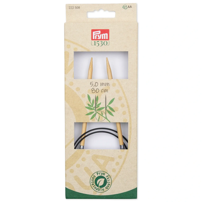 Prym® Bambus Rundstricknadeln 80cm Stärke 3mm bis 8mm