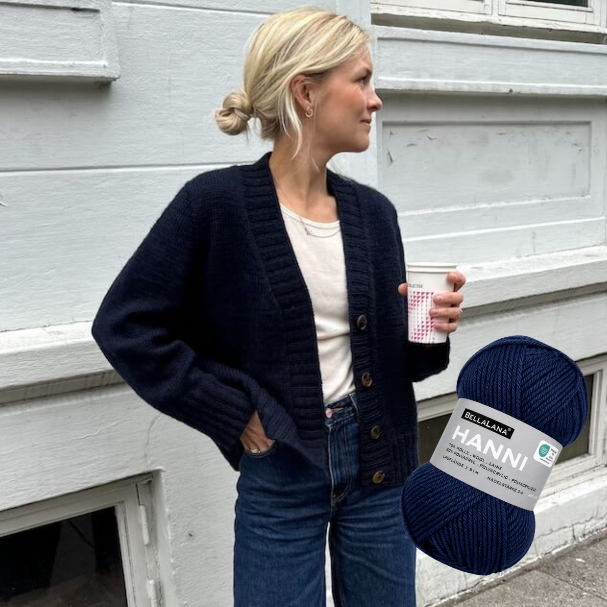 Strick-Set Eva Cardigan Petite Knit (inkl. Knöpfe)