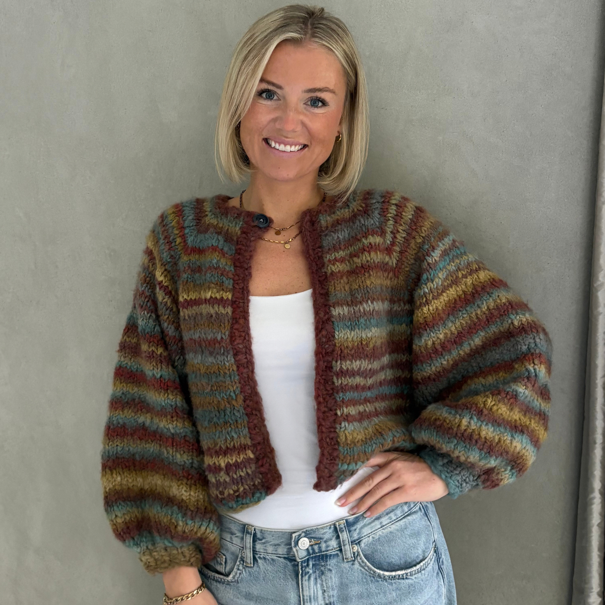 Strick-Set VOLUMA weiter Cardigan (inkl. Anleitung + Knopf)