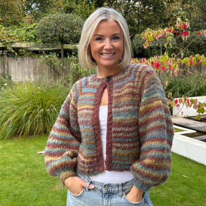 Strick-Set VOLUMA weiter Cardigan (inkl. Anleitung + Knopf)