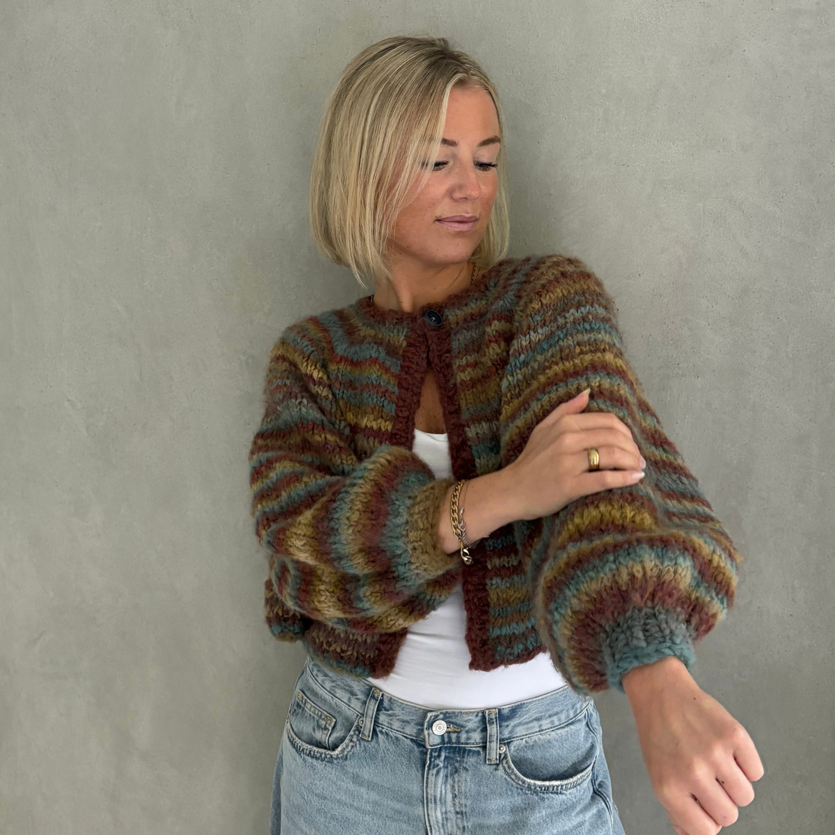 Strick-Set VOLUMA weiter Cardigan (inkl. Anleitung + Knopf)