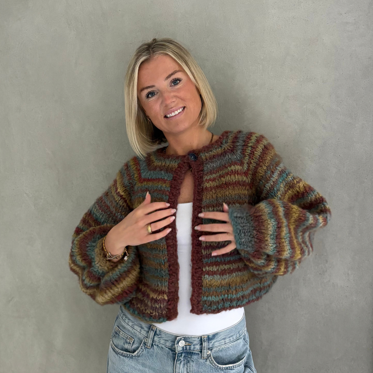 Strick-Set VOLUMA weiter Cardigan (inkl. Anleitung + Knopf)
