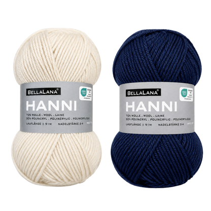 Strick-Set HANNI schöner Streifen-Pullover (inkl. Strickanleitung)