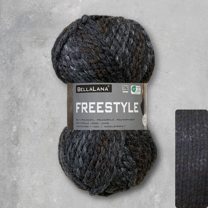 Strick-Set Anfänger FREESTYLE kuscheliger Schal (inkl. Strickanleitung)