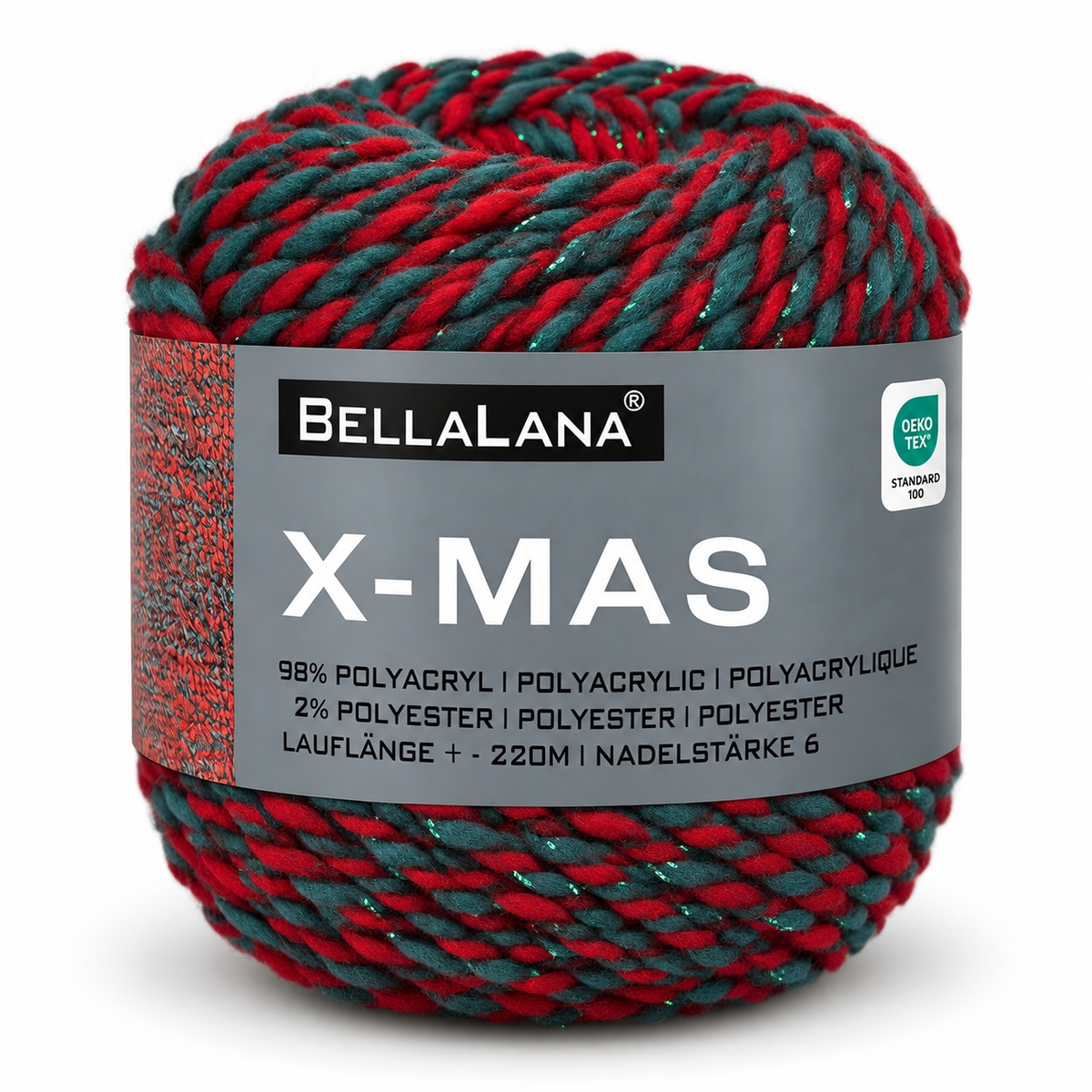Strick-Set Anfänger X-MAS Glitzer-Schal (inkl. Anleitung)