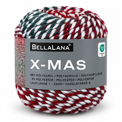 Strick-Set Anfänger X-MAS Glitzer-Schal (inkl. Anleitung)