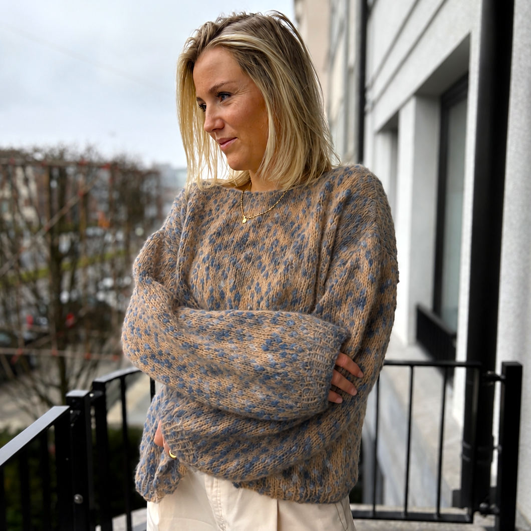 Strick-Set ALPACA leopard Pullover (inkl. Strickanleitung)