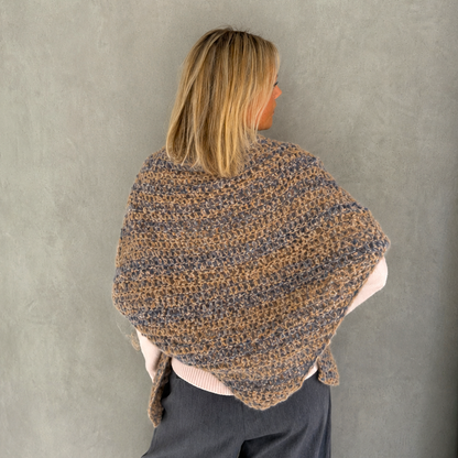 Häkel-Set ALPACA leopard leichtes Dreieckstuch (inkl. Häkelanleitung)