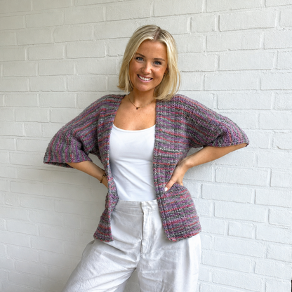 Häkel-Set NEW BAMBOO schöner Cardigan mit Kimono-Ärmeln (inkl. Häkelanleitung)