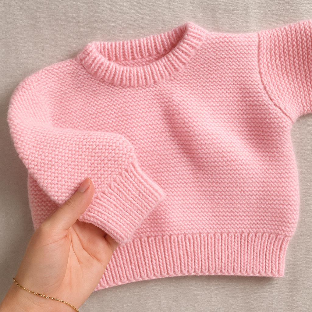 Strick-Set BabyLana Baby-Pullover (inkl. Strickanleitung)