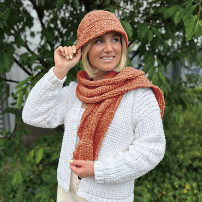 Special-Set CHENILLE Schal + Hut (inkl. Strick-/Häkelanleitung)