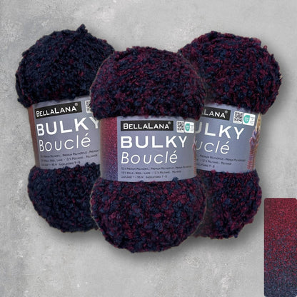 Strick-Set BULKY Bouclé Rollkragenpullover (inkl. Strickanleitung)