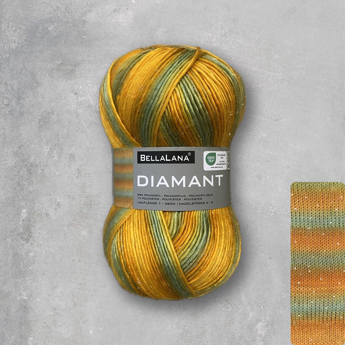 Strick-Set Anfänger DIAMANT Glitzer-Schal (inkl. Strickanleitung)