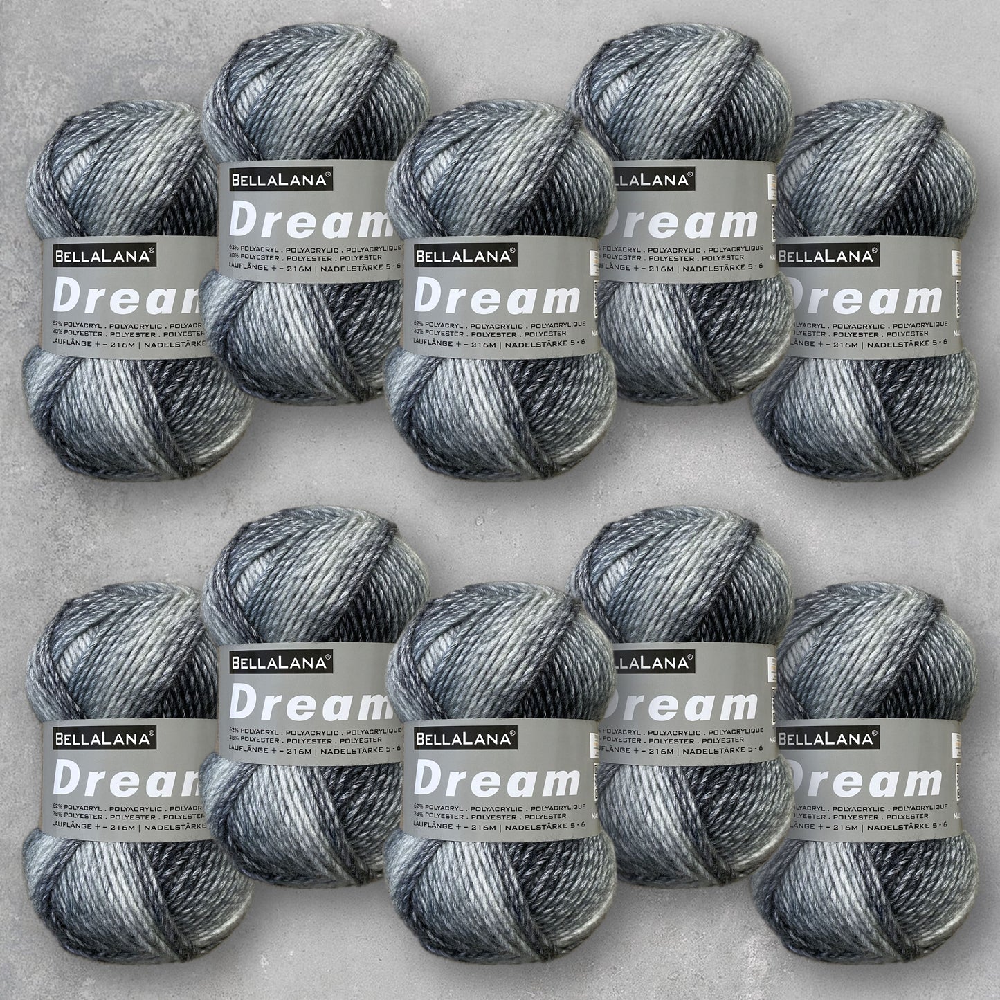 Wollpaket DREAM 10x 100gr. (zum Vorteilspreis)