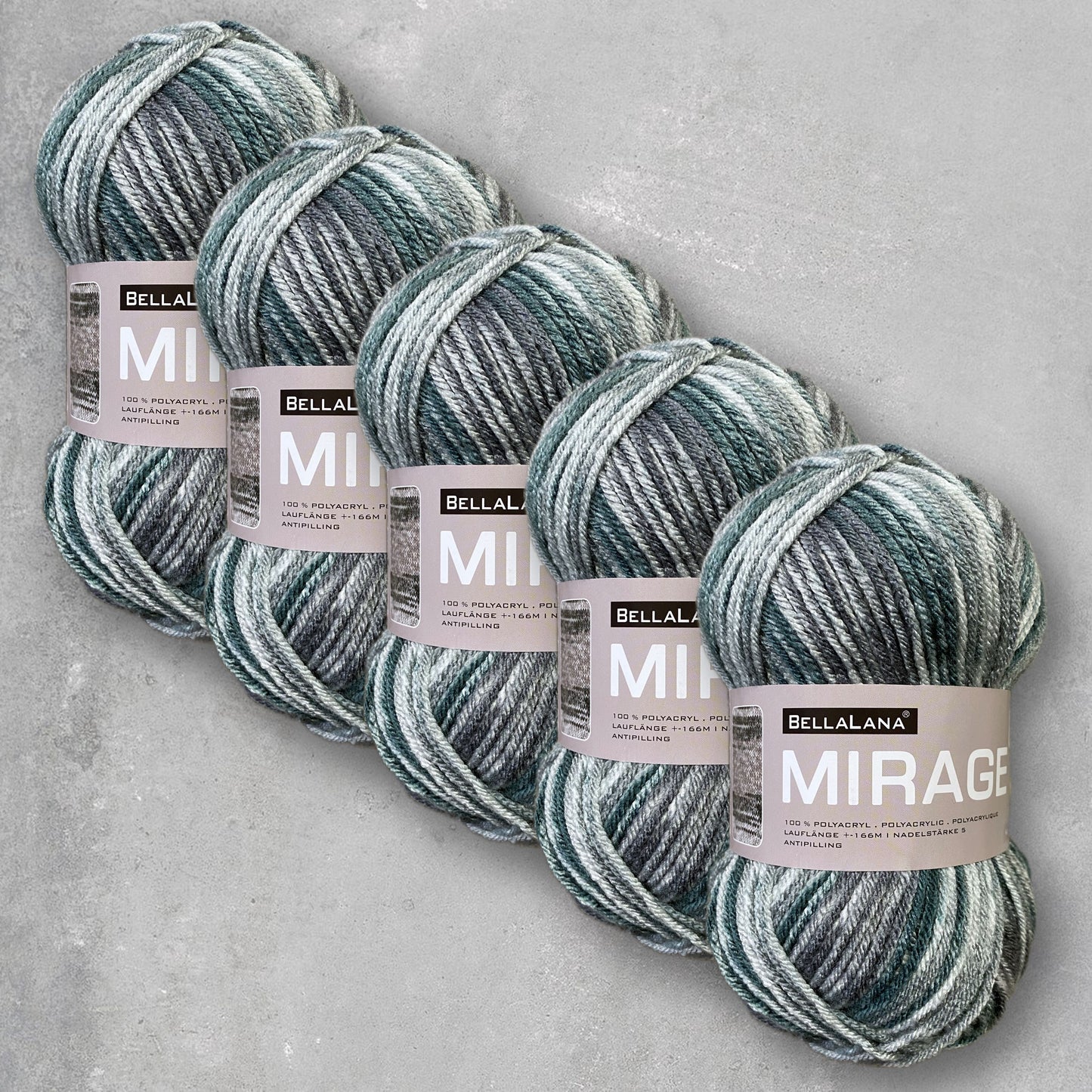 Wollpaket MIRAGE 5x 100gr. (zum Vorteilspreis)