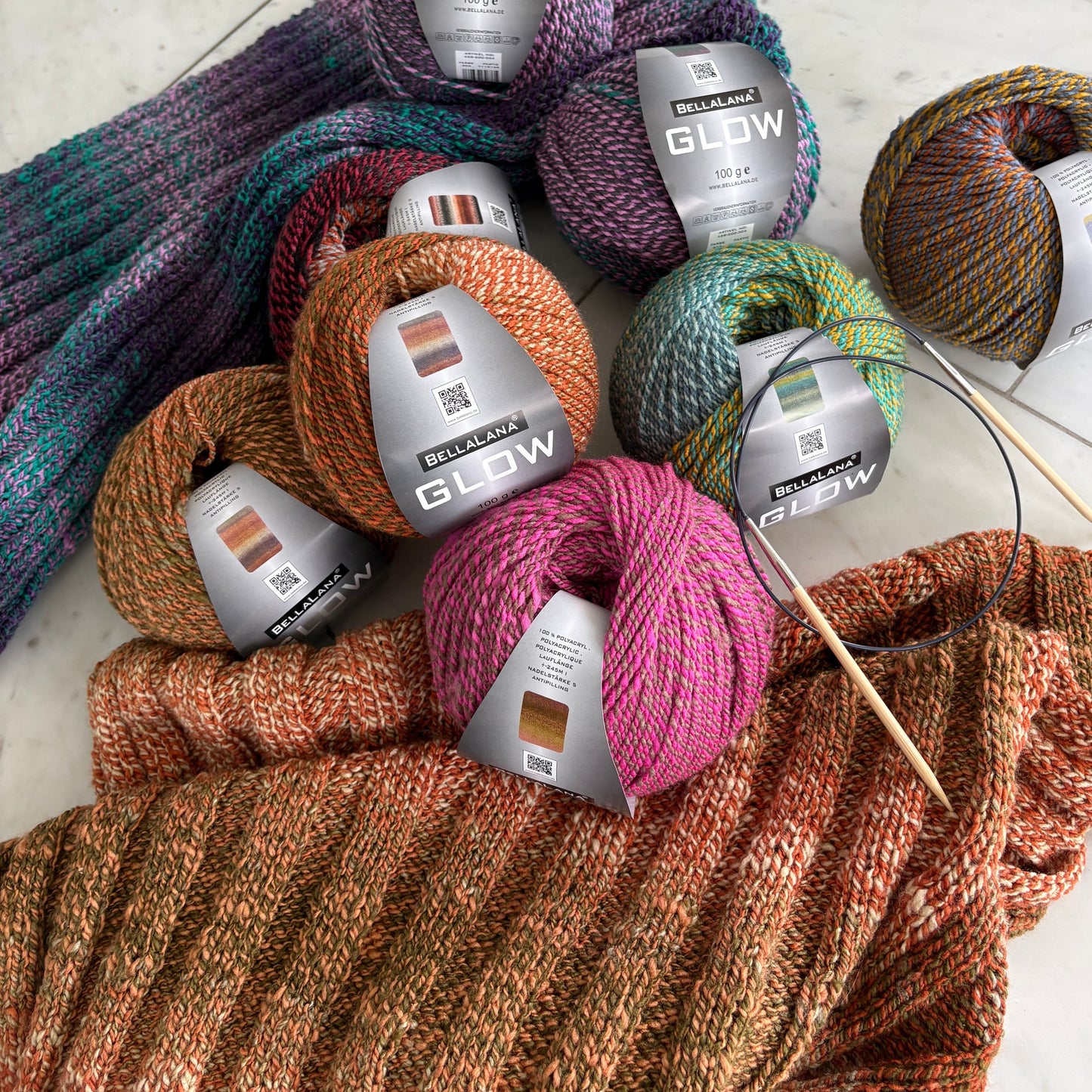 Strick-Set GLOW Poncho (inkl. Anleitung)