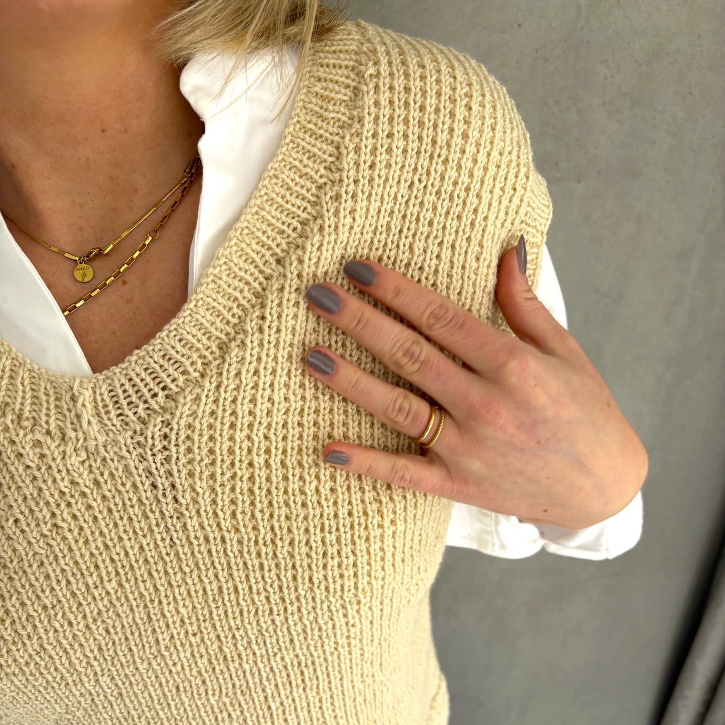 Strick-Set MERINO Pullunder V-Ausschnitt (inkl. Strickanleitung)