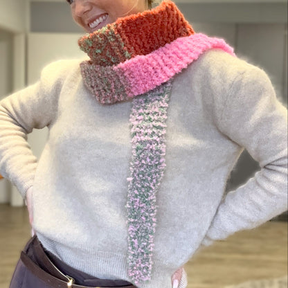 Strick-Set Anfänger Bouclé Sophie Scarf (inkl. Strickanleitung)