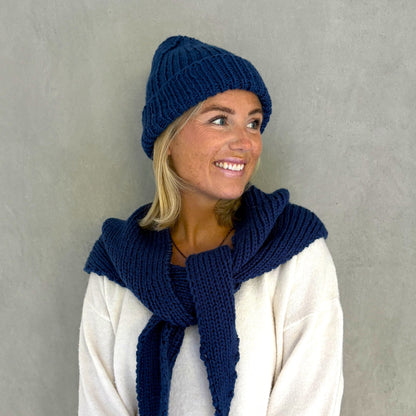 Strick-Set Anfänger MIRELLA Dreiecksschal + Mütze (inkl. Strickanleitung)