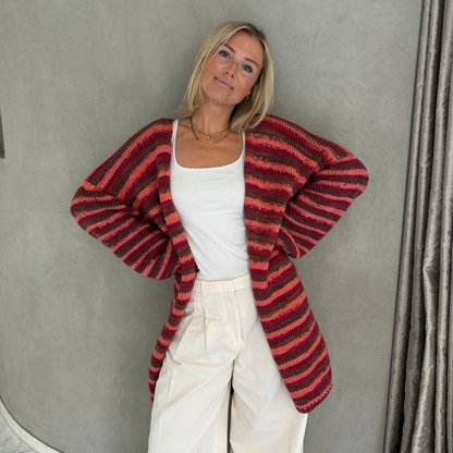 Strick-Set CHUNKY BOWL längerer Cardigan (inkl. Strickanleitung)
