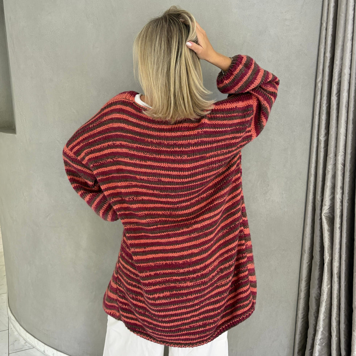 Strick-Set CHUNKY BOWL längerer Cardigan (inkl. Strickanleitung)