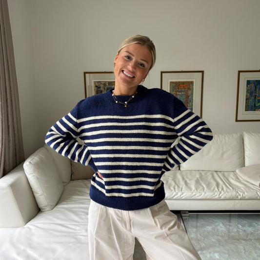 Strick-Set HANNI schöner Streifen-Pullover (inkl. Strickanleitung)