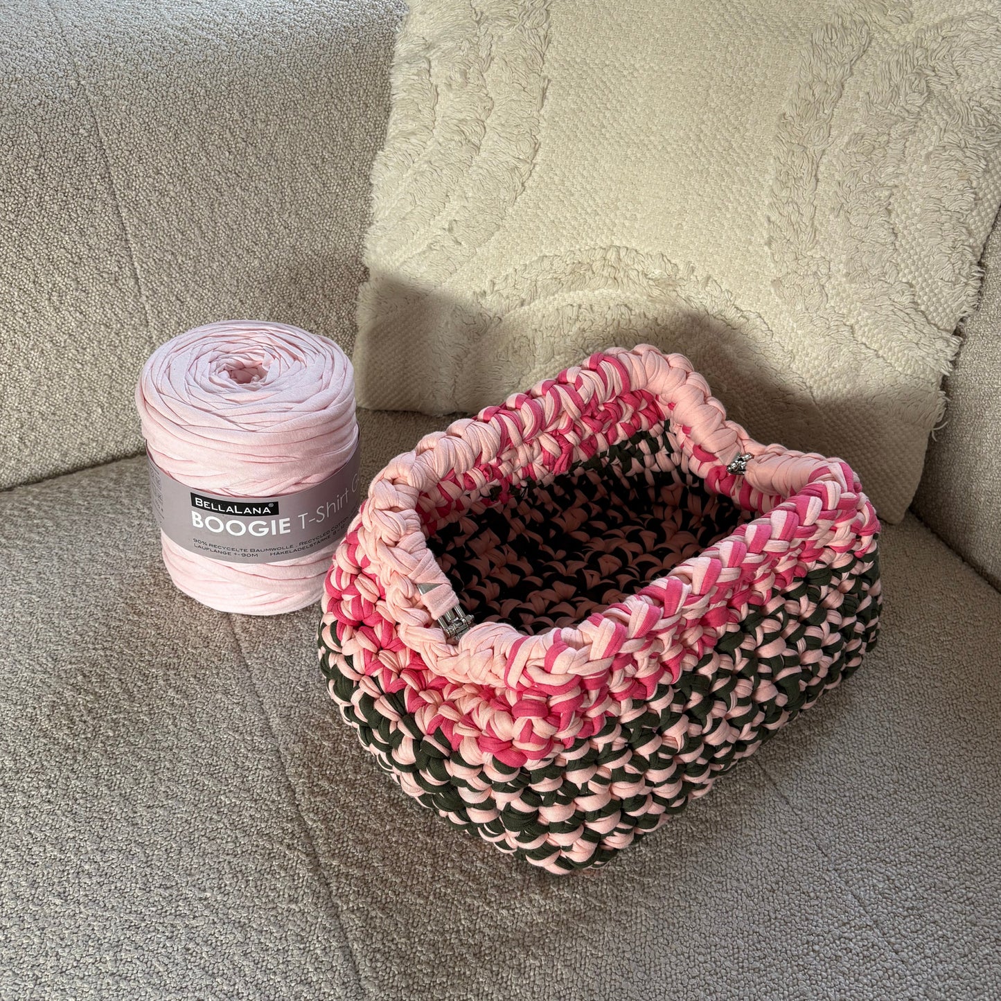 Häkel-Set BOOGIE Crochet Bag groß mit Verschluss (inkl. Häkelanleitung)