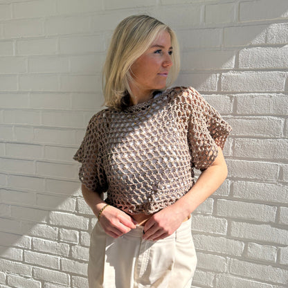 Häkel-Set FAIR recycelt Polyester Sommer-Shirt (inkl. Häkelanleitung)