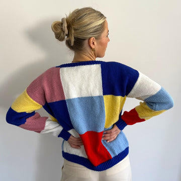 Strick-Set ACTION NEW Patchwork-Pullover Strickanleitung