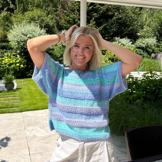 Strick-Set REGENBOGEN süßes Sommer-Shirt (inkl. Strickanleitung)