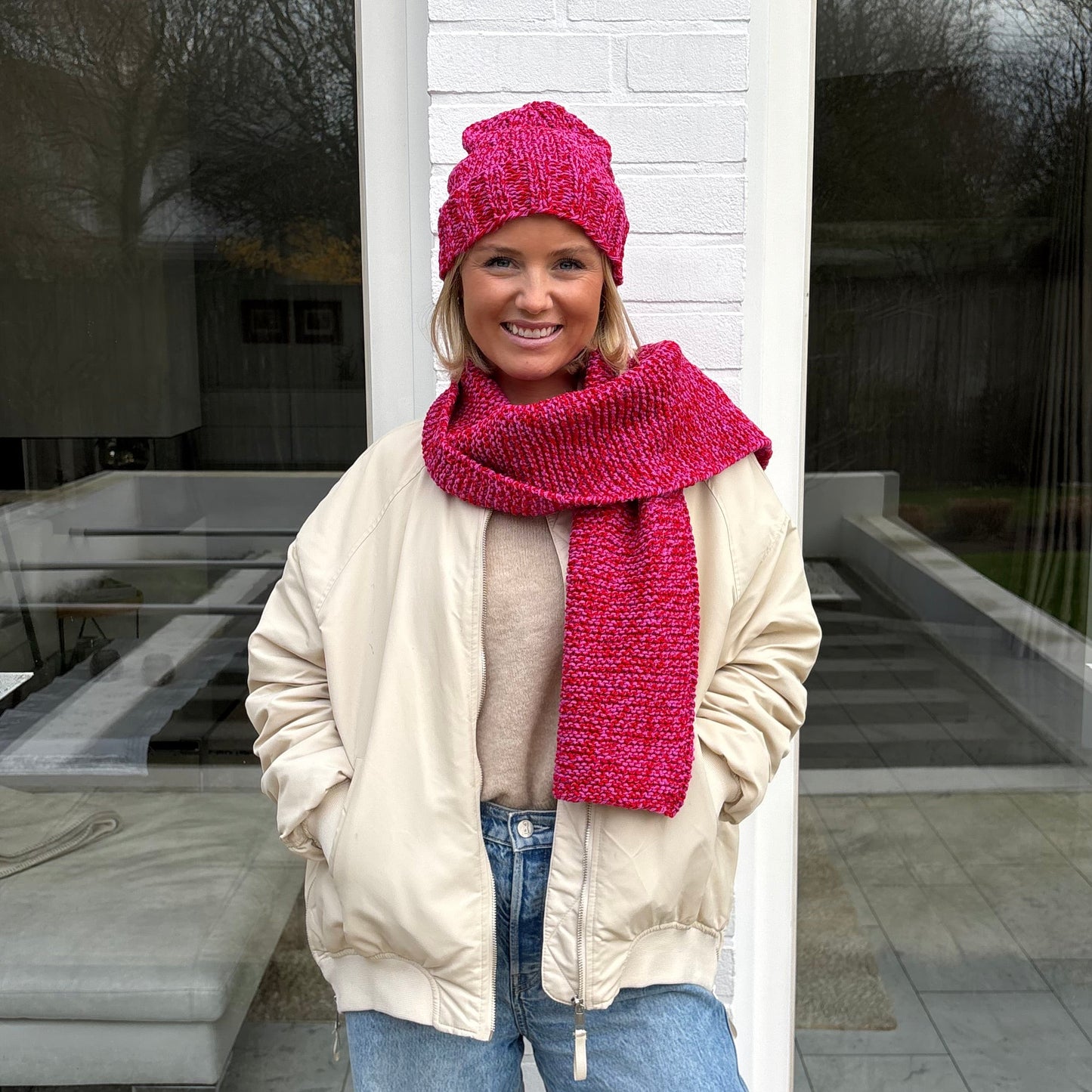 Strick-Set Anfänger PUNCTO Schal + Mütze (inkl. Anleitung)