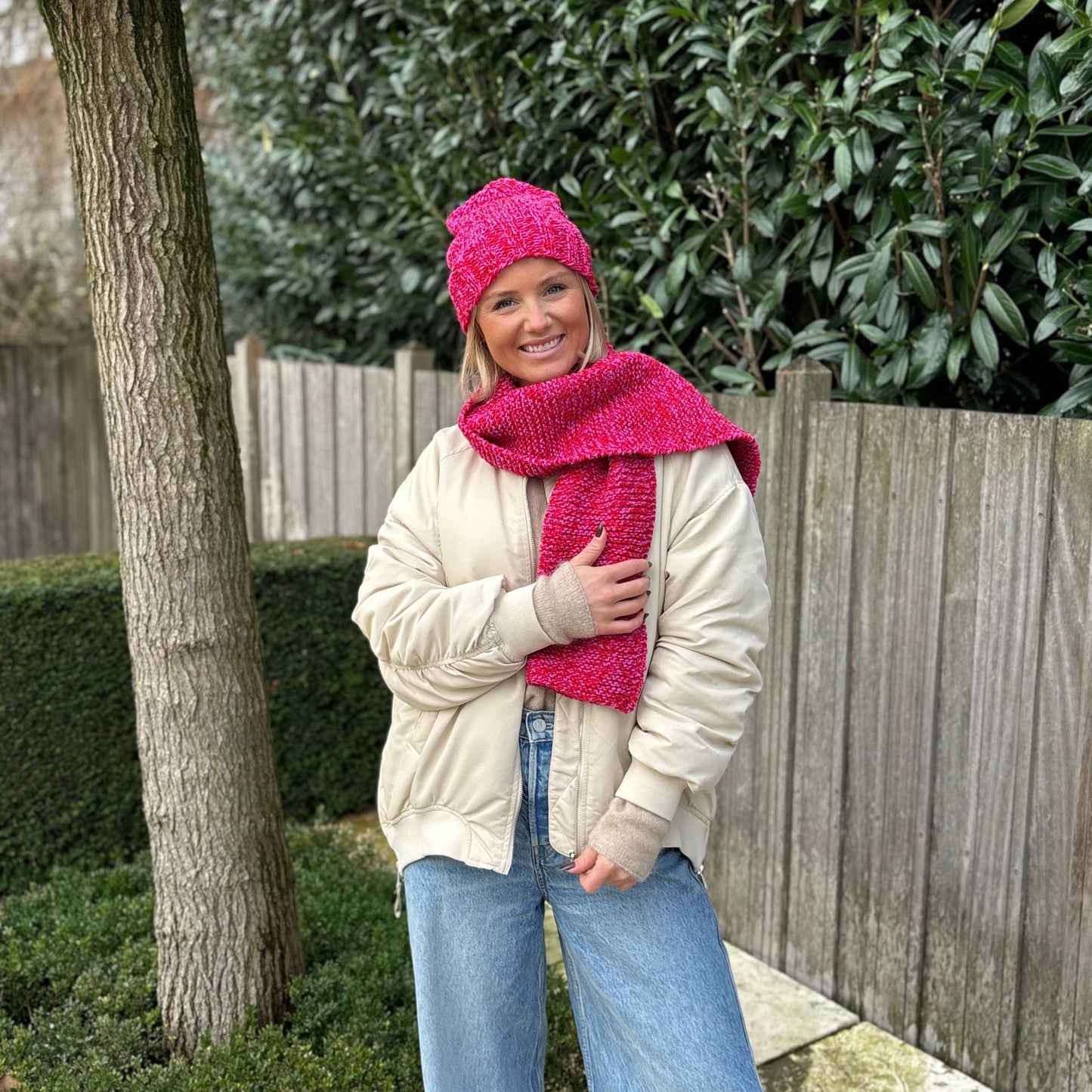 Strick-Set Anfänger PUNCTO Schal + Mütze (inkl. Anleitung)