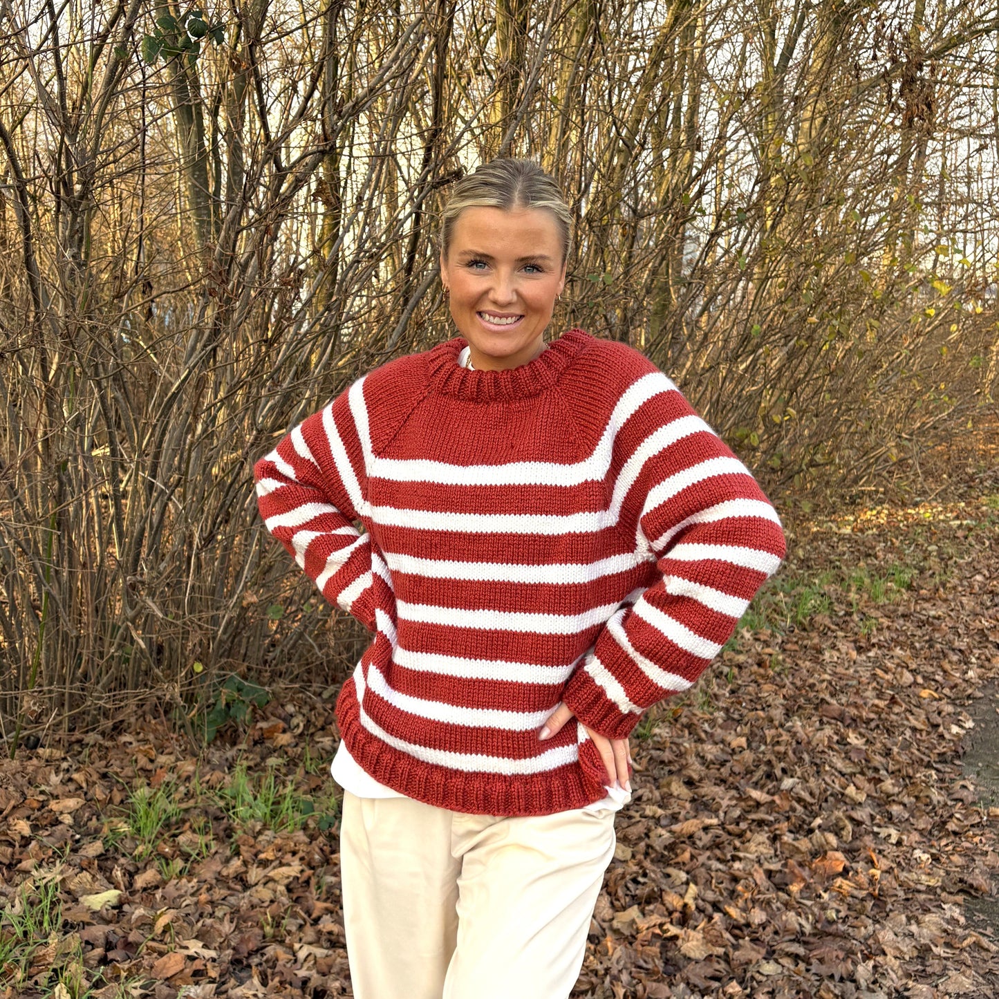 Strick-Set NORDKAP Streifen-Pullover (inkl. Strickanleitung)