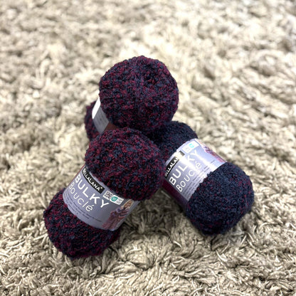 Strick-Set BULKY Bouclé Rollkragenpullover (inkl. Strickanleitung)