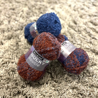 Strick-Set BULKY Bouclé Rollkragenpullover (inkl. Strickanleitung)