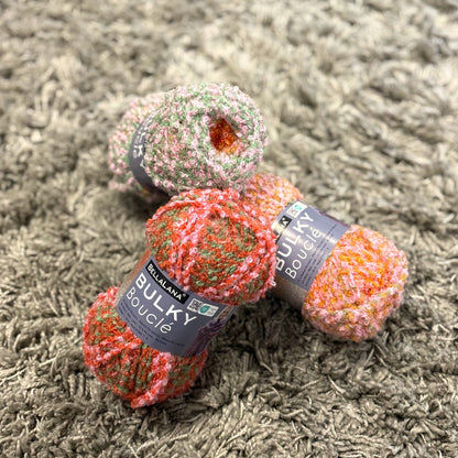 Strick-Set BULKY Bouclé Rollkragenpullover (inkl. Strickanleitung)