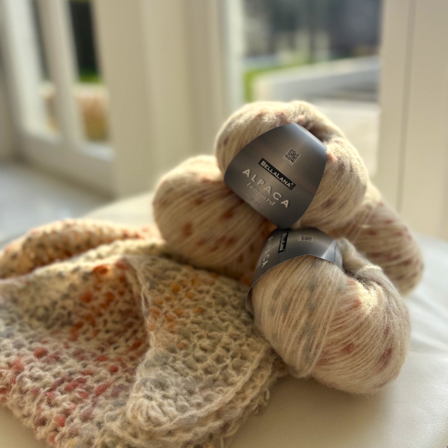 Häkel-Set ALPACA leopard leichtes Dreieckstuch (inkl. Häkelanleitung)