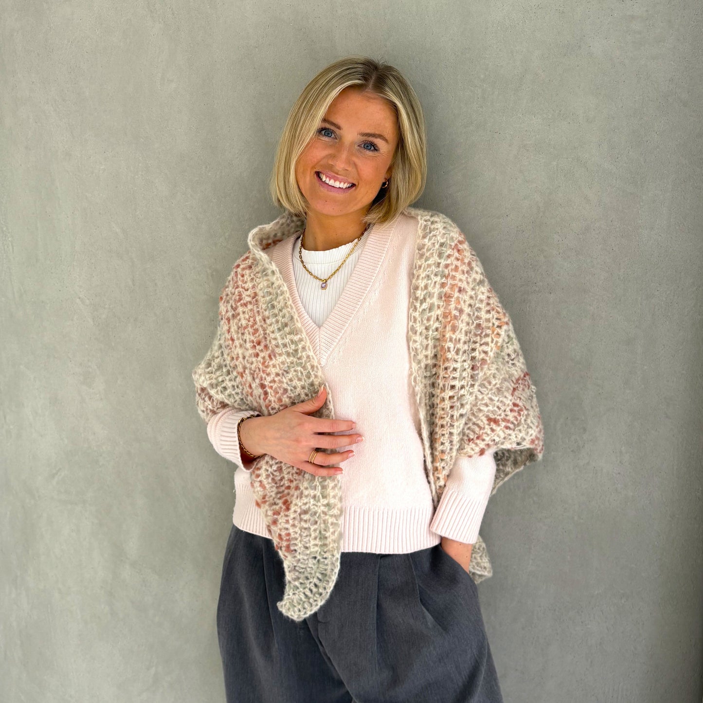 Häkel-Set ALPACA leopard leichtes Dreieckstuch (inkl. Häkelanleitung)