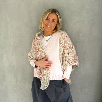 Häkel-Set ALPACA leopard leichtes Dreieckstuch (inkl. Häkelanleitung)