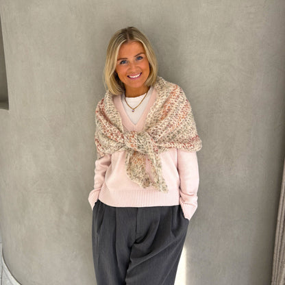 Häkel-Set ALPACA leopard leichtes Dreieckstuch (inkl. Häkelanleitung)