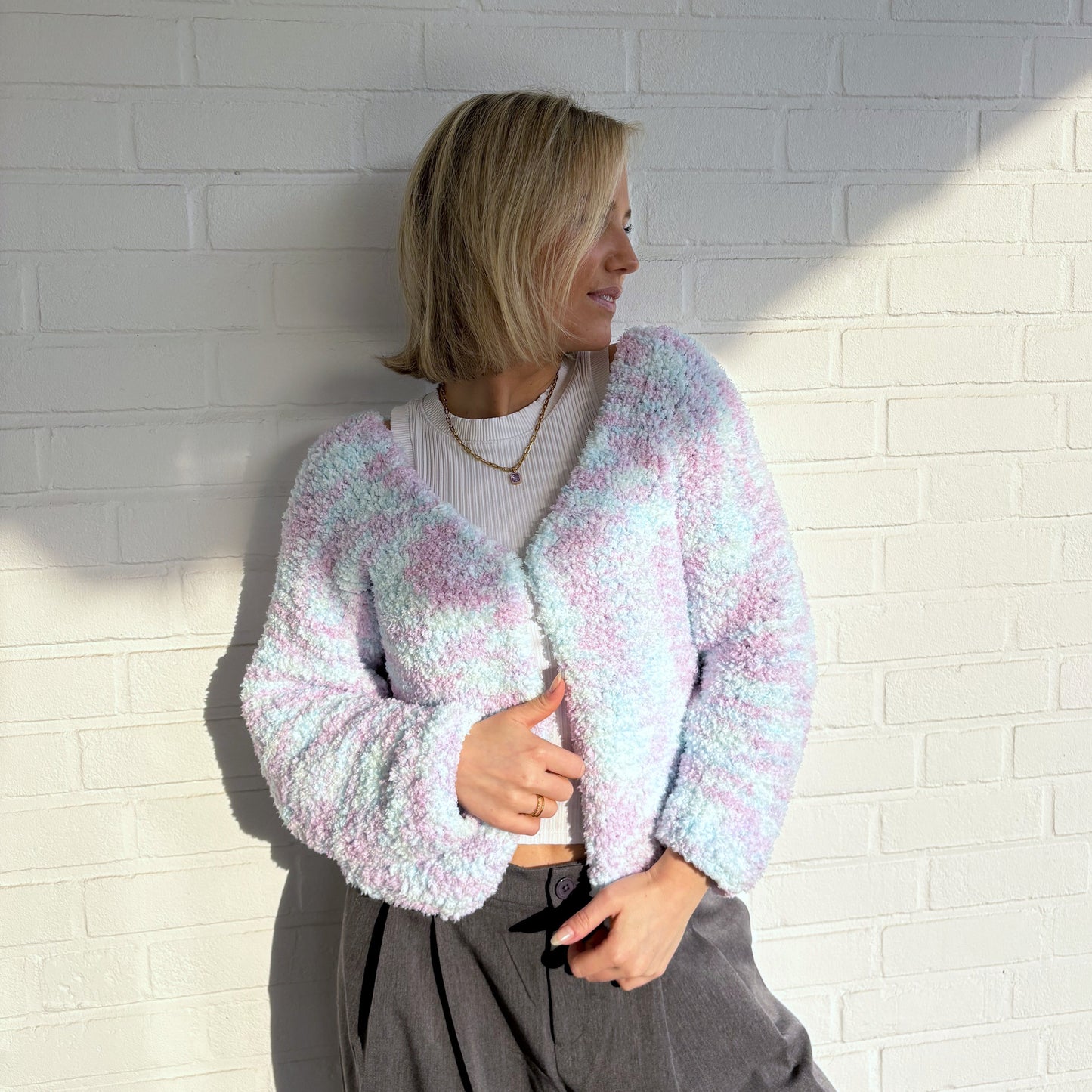 Strick-Set FLUFFY leichter Cardigan (inkl. Strickanleitung)