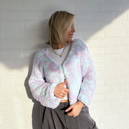 Strick-Set FLUFFY leichter Cardigan (inkl. Strickanleitung)