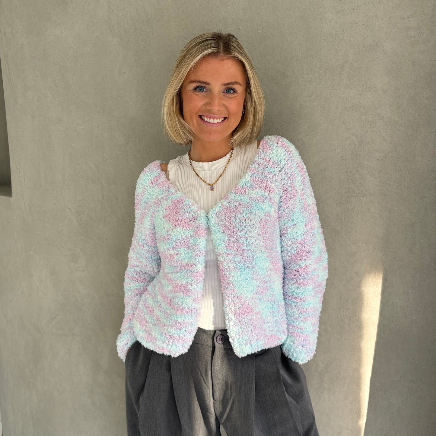 Strick-Set FLUFFY leichter Cardigan (inkl. Strickanleitung)