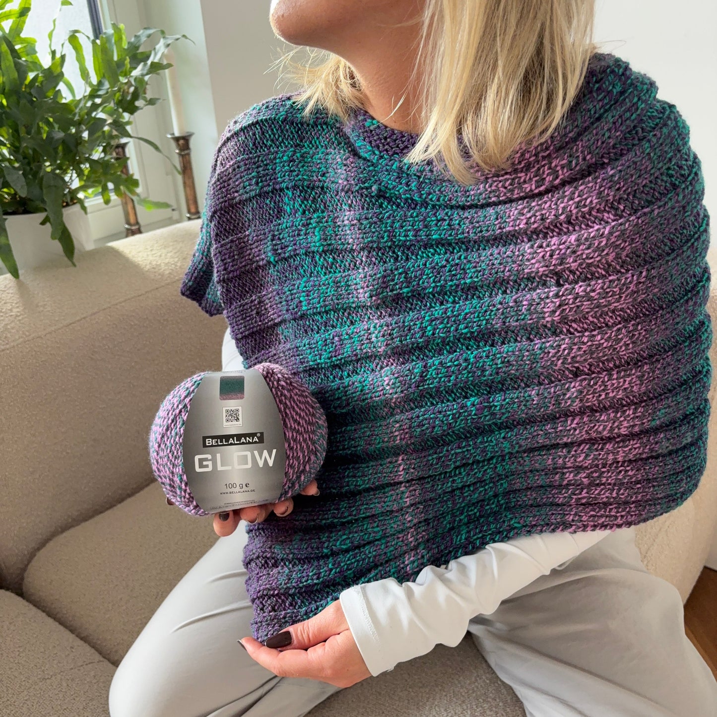 Strick-Set GLOW Poncho (inkl. Strickanleitung)