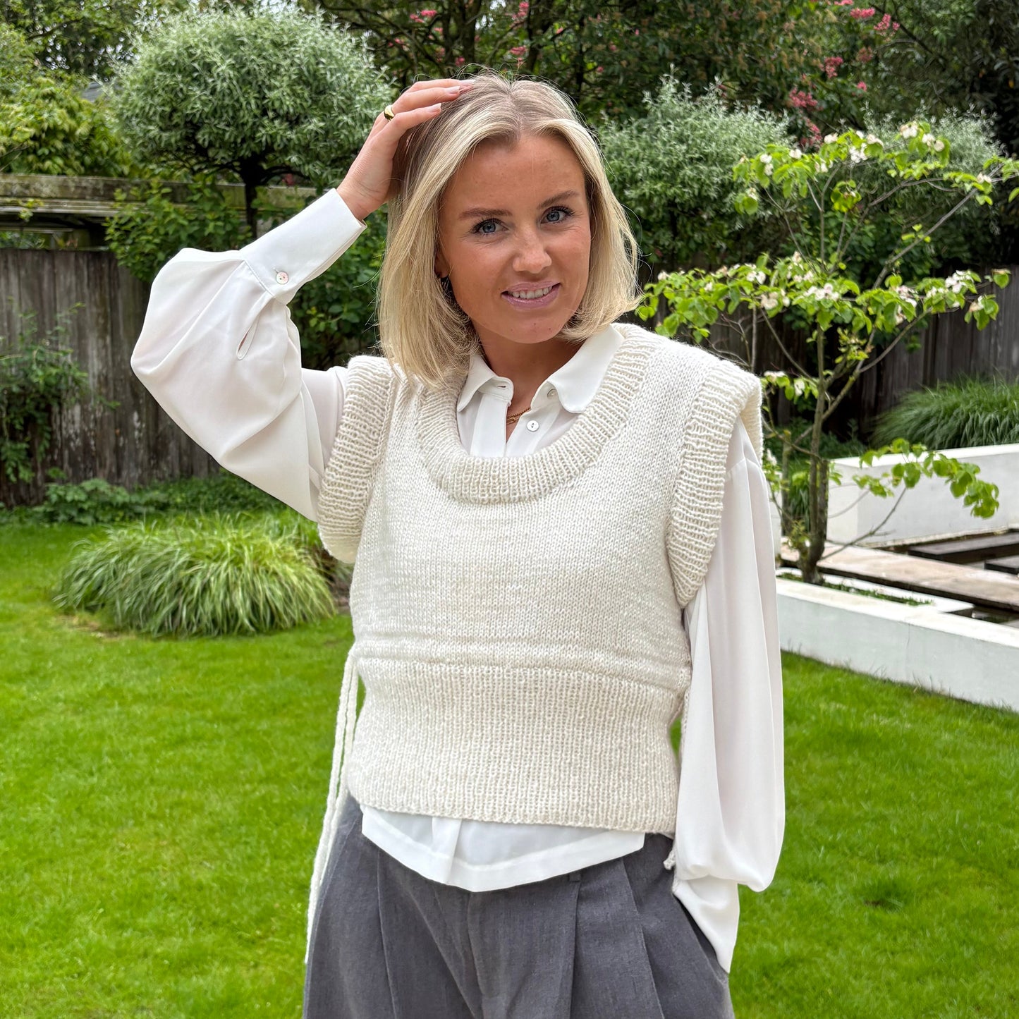 Strick-Set ALPACA POSE modischer Pullunder (inkl. Strickanleitung)