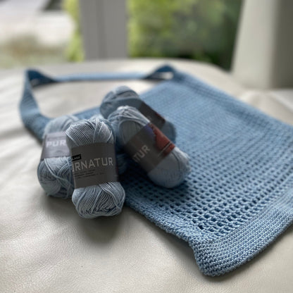 Häkel-Set PUR NATUR Häkeltasche (inkl. Strickanleitung)