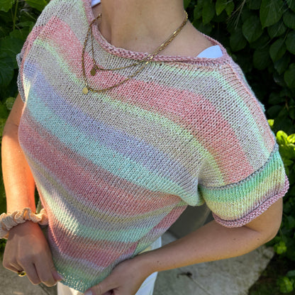 Strick-Set Sommerbrise Baumwolle T-Shirt (inkl. Strickanleitung)