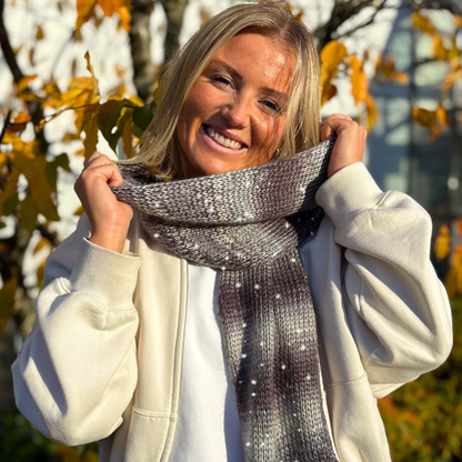 Strick-Set Anfänger DIAMANT Glitzer-Schal (inkl. Strickanleitung)
